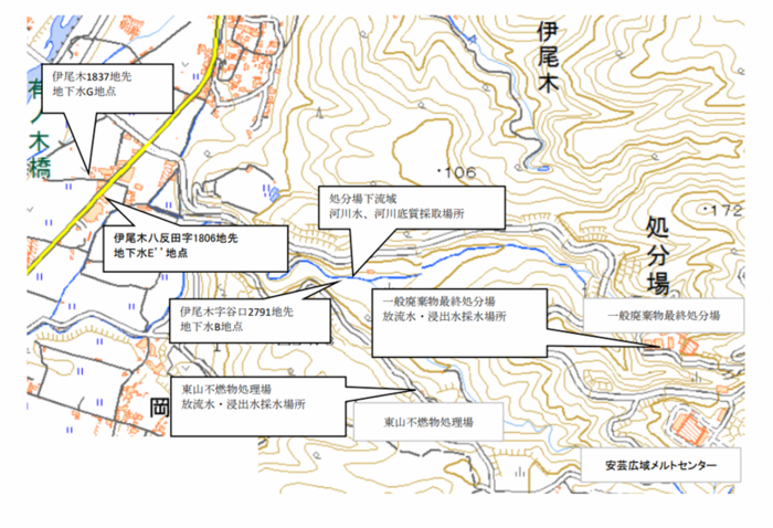 水質分析場所地図