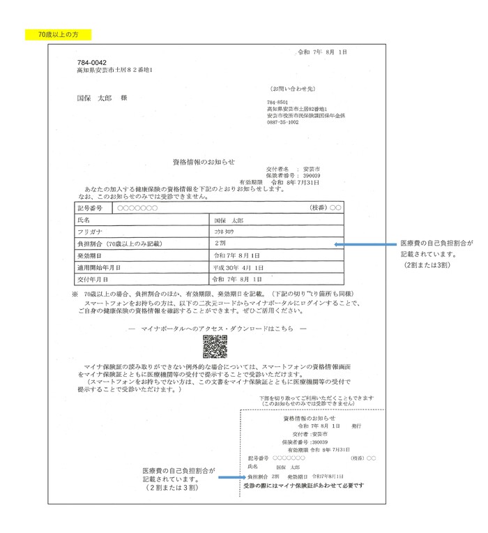 資格情報のお知らせ2