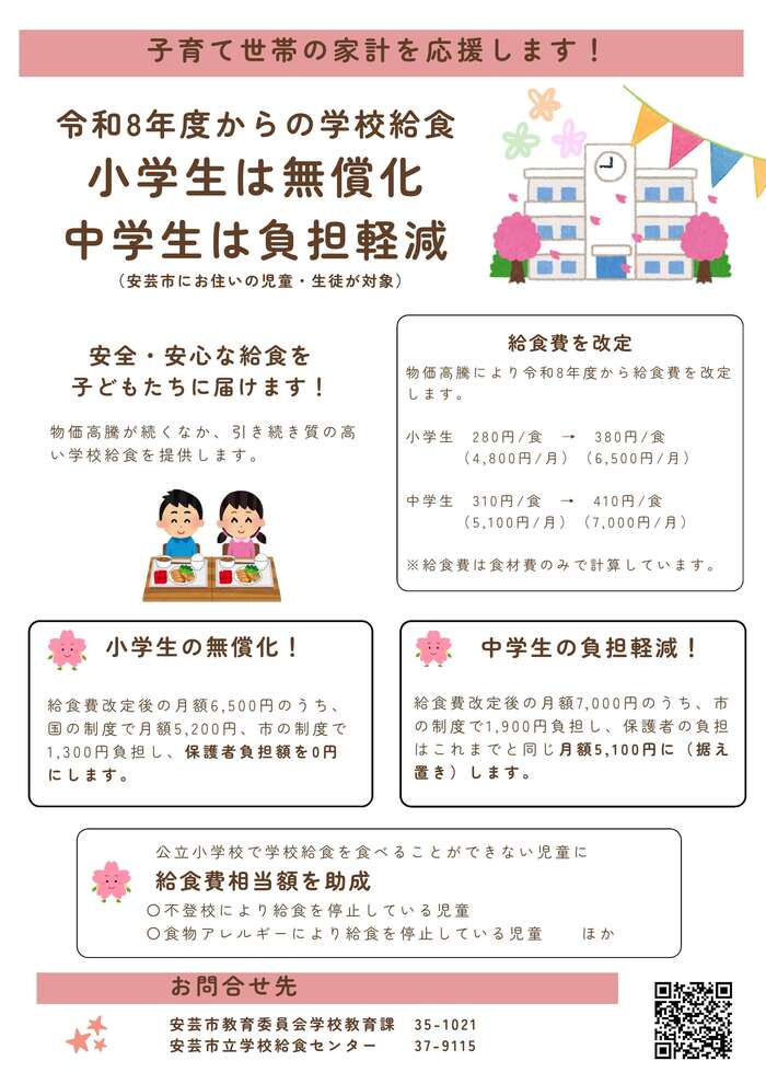 令和8年度からの学校給食チラシ