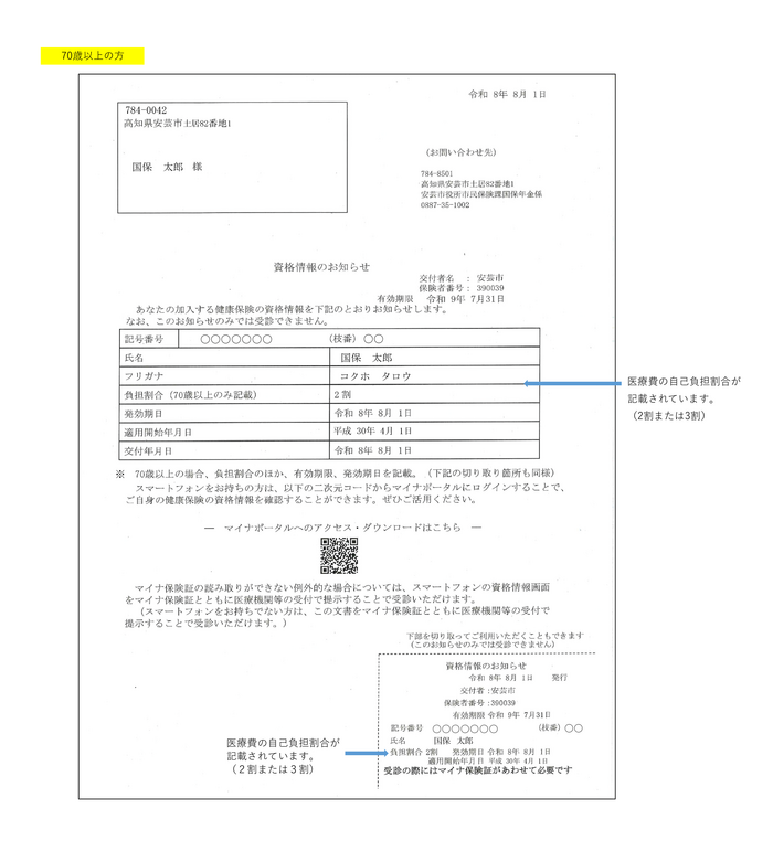 資格情報のお知らせ2